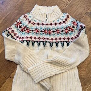 Fossil Lambswool zip sweater.
